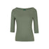Ladies 3/4 Sleeve Boat Neck Tee - Sage