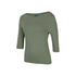 Ladies 3/4 Sleeve Boat Neck Tee - Sage