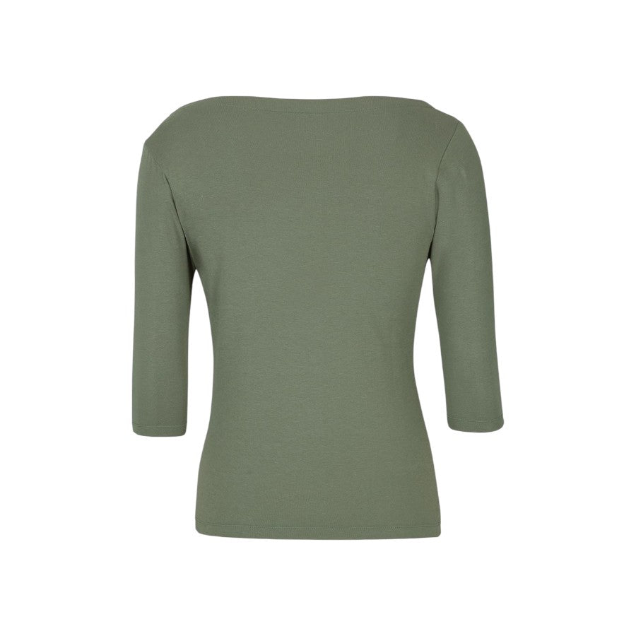 Ladies 3/4 Sleeve Boat Neck Tee - Sage