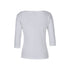 Ladies 3/4 Sleeve Boat Neck Tee - White