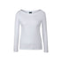 Ladies L/S Boat Neck Tee - White