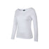 Ladies L/S Boat Neck Tee - White