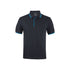 Contrast Polo - Black/Aqua