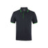 Contrast Polo - Black/Pea Green