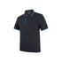 Contrast Polo - Black/Aqua
