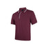 Contrast Polo - Maroon/White