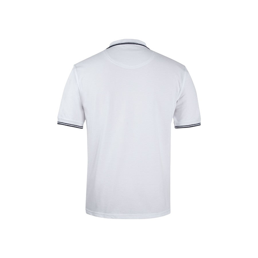 Contrast Polo - White/Navy