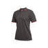 Ladies Contrast Polo - Gunmetal/Red