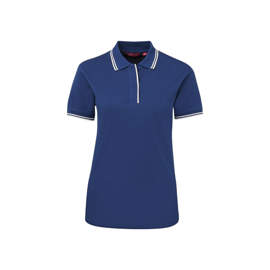Ladies Contrast Polo - Royal/White