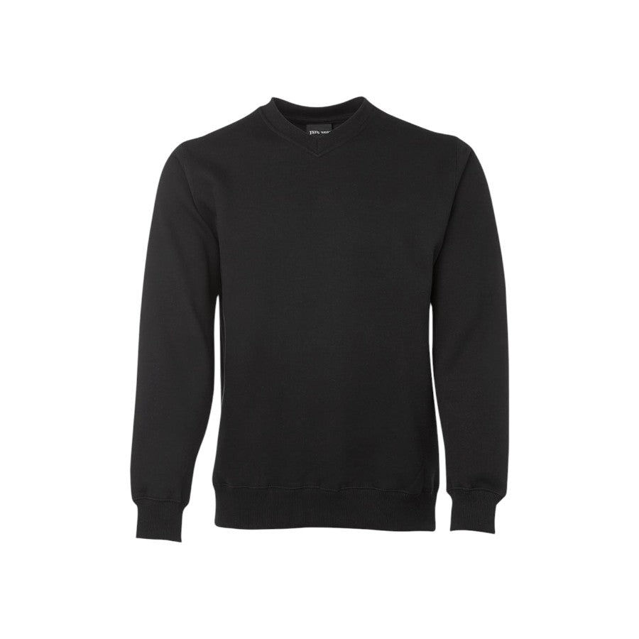V-Neck Fleecy Sweat - Black