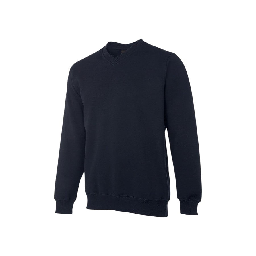 V-Neck Fleecy Sweat - Navy