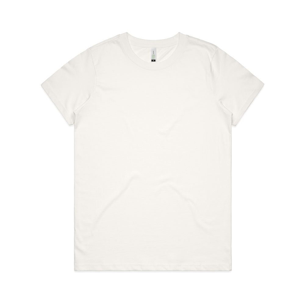 Woman's Maple Organic Tee- Workwear Branding Embroidery ｜Digital Printing