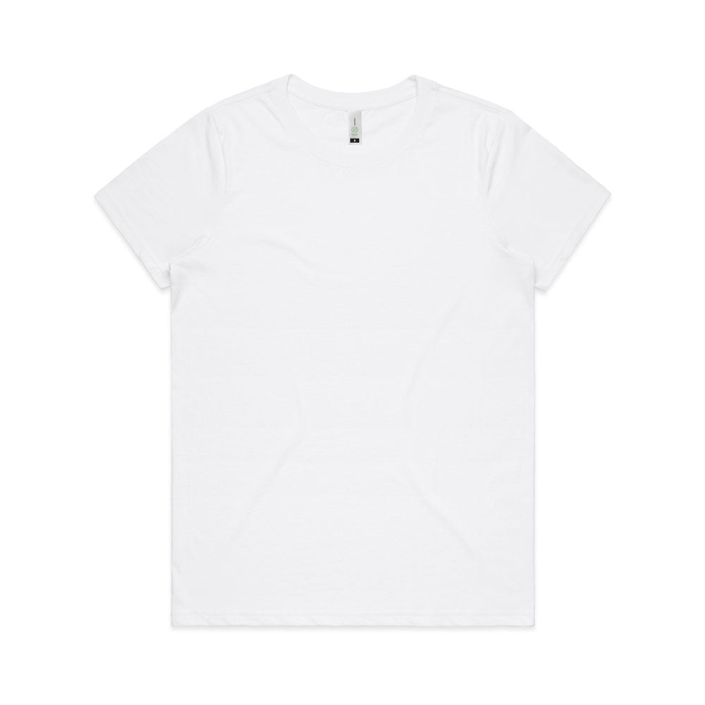 Woman's Maple Organic Tee- Workwear Branding Embroidery ｜Digital Printing