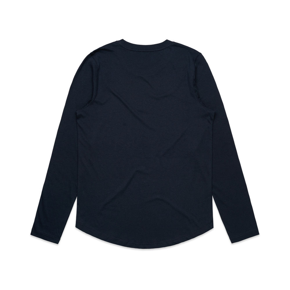 Woman's Maple Curve L/S Tee- Workwear Branding Embroidery ｜Digital Printing
