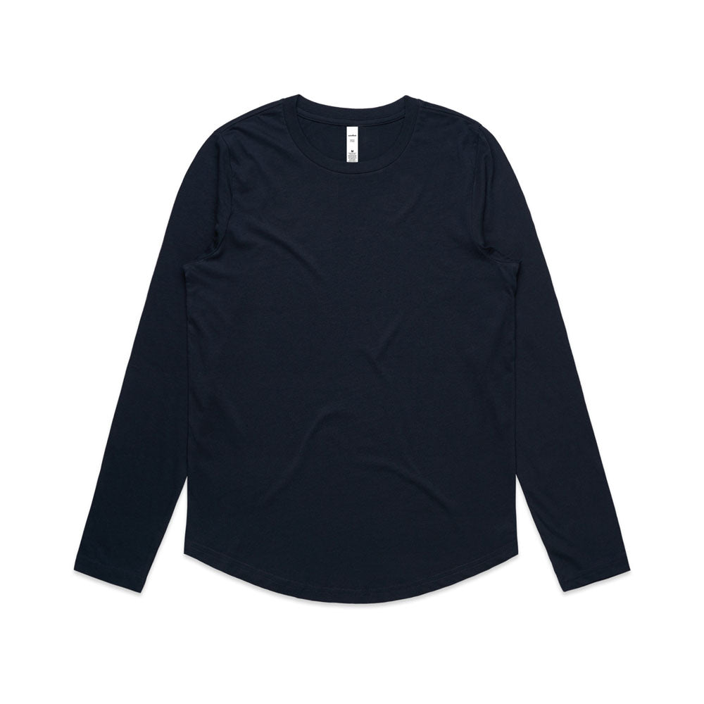 Woman's Maple Curve L/S Tee- Workwear Branding Embroidery ｜Digital Printing