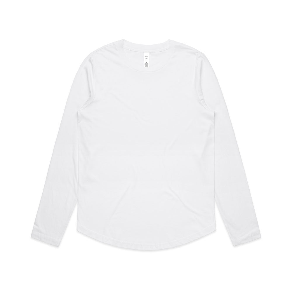 Woman's Maple Curve L/S Tee- Workwear Branding Embroidery ｜Digital Printing