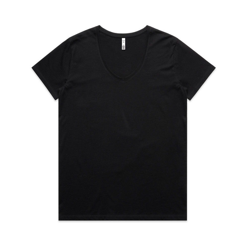Woman's Maple V Neck Tee- Workwear Branding Embroidery ｜Digital Printing