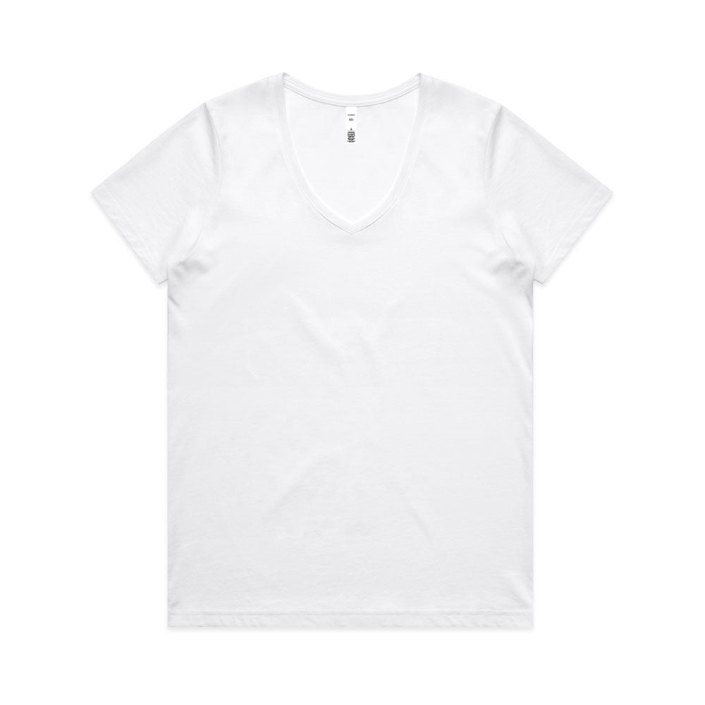 Woman's Maple V Neck Tee- Workwear Branding Embroidery ｜Digital Printing