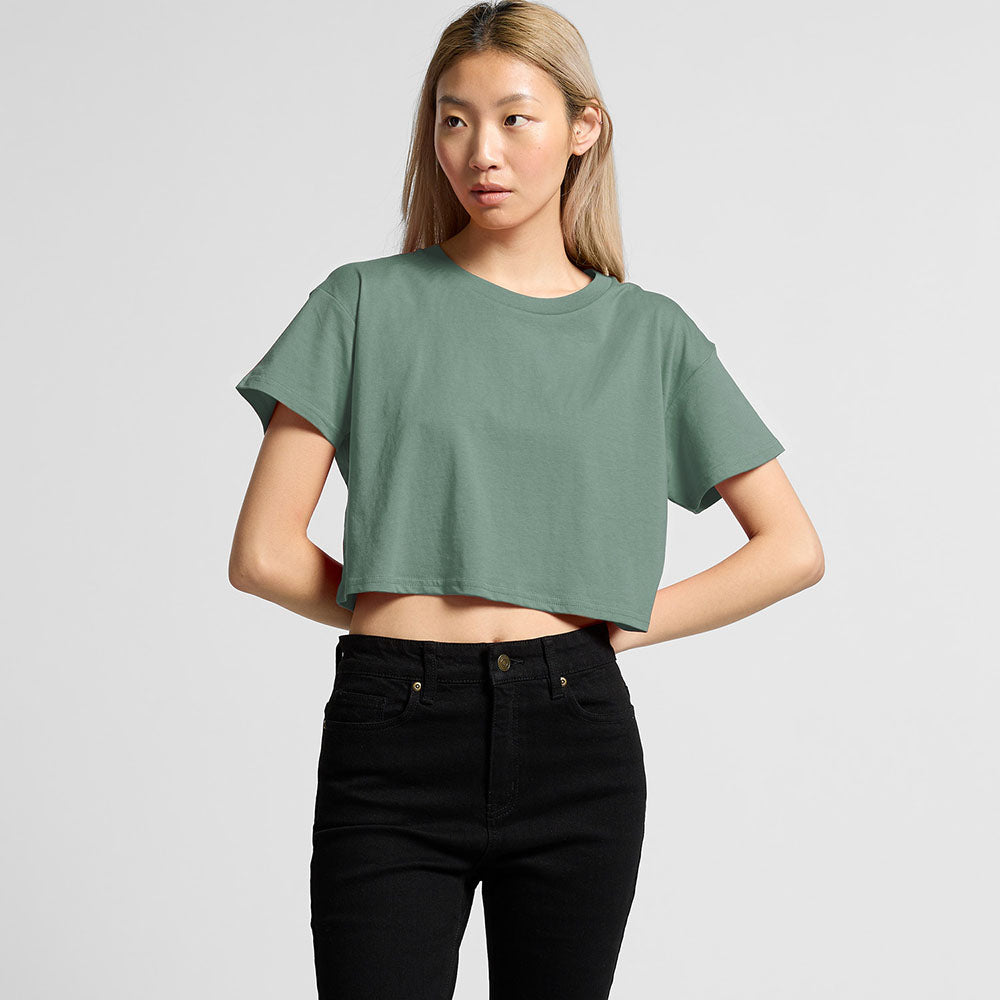 Woman's Crop Tee- Workwear Branding Embroidery ｜Digital Printing