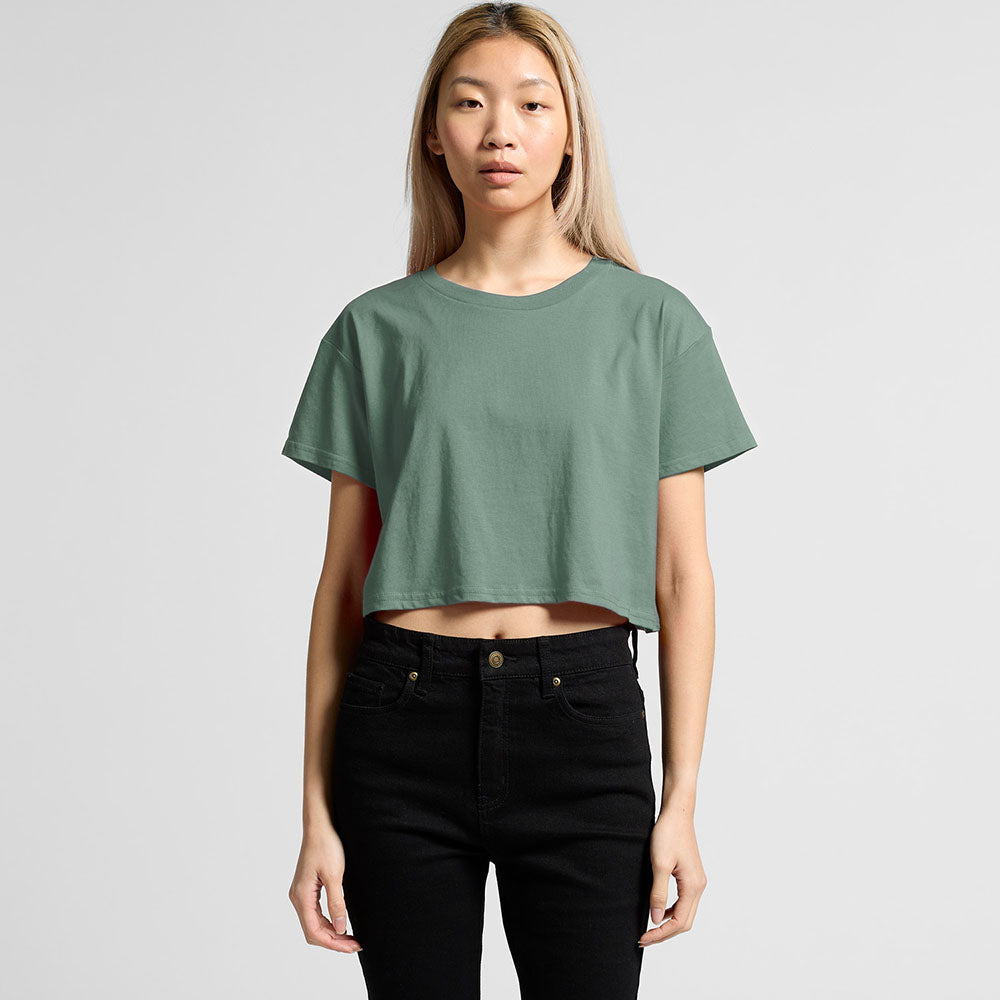 Woman's Crop Tee- Workwear Branding Embroidery ｜Digital Printing