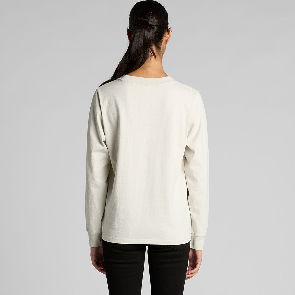 Woman's Heavy Faded L/S Tee- Workwear Branding Embroidery ｜Digital Printing