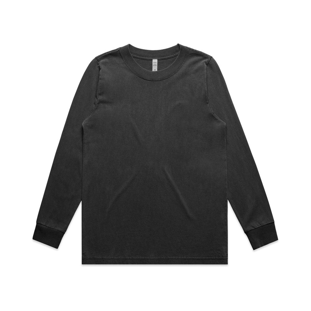 Woman's Heavy Faded L/S Tee- Workwear Branding Embroidery ｜Digital Printing