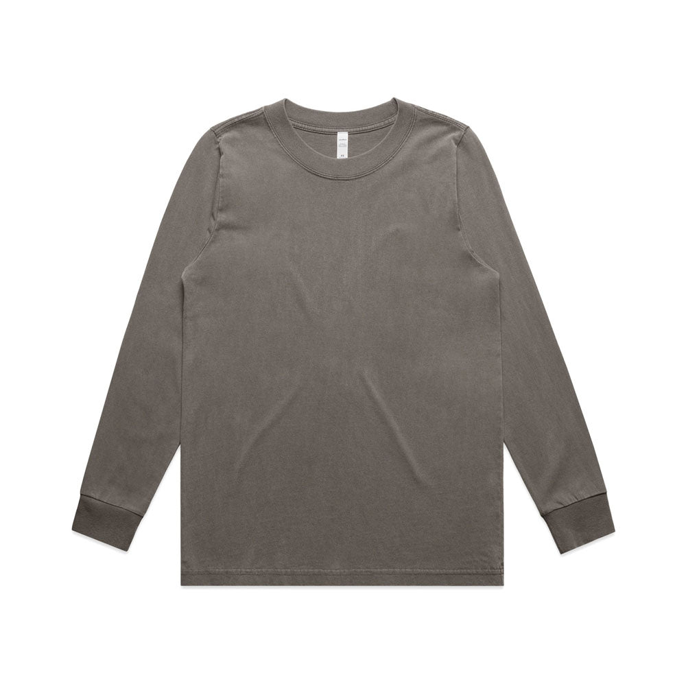 Woman's Heavy Faded L/S Tee- Workwear Branding Embroidery ｜Digital Printing