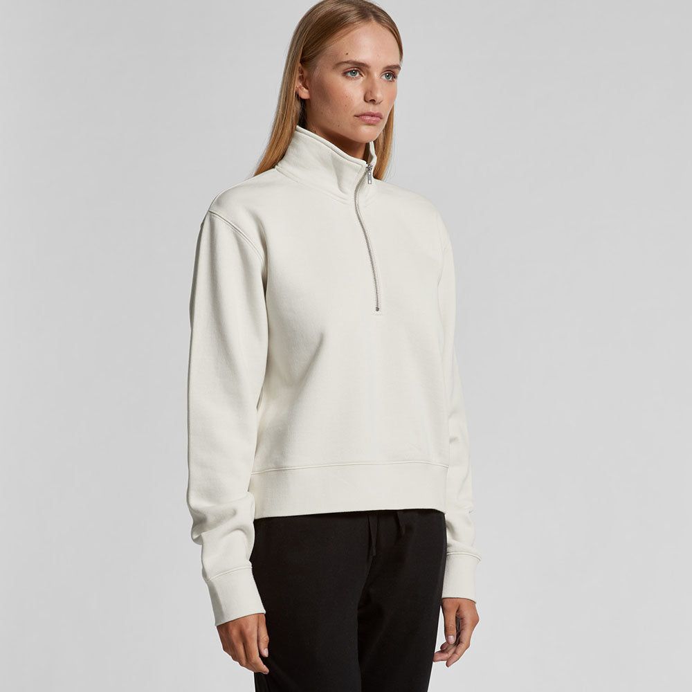 Woman's Stencil Half Zip Crew- Workwear Branding Embroidery ｜Digital Printing