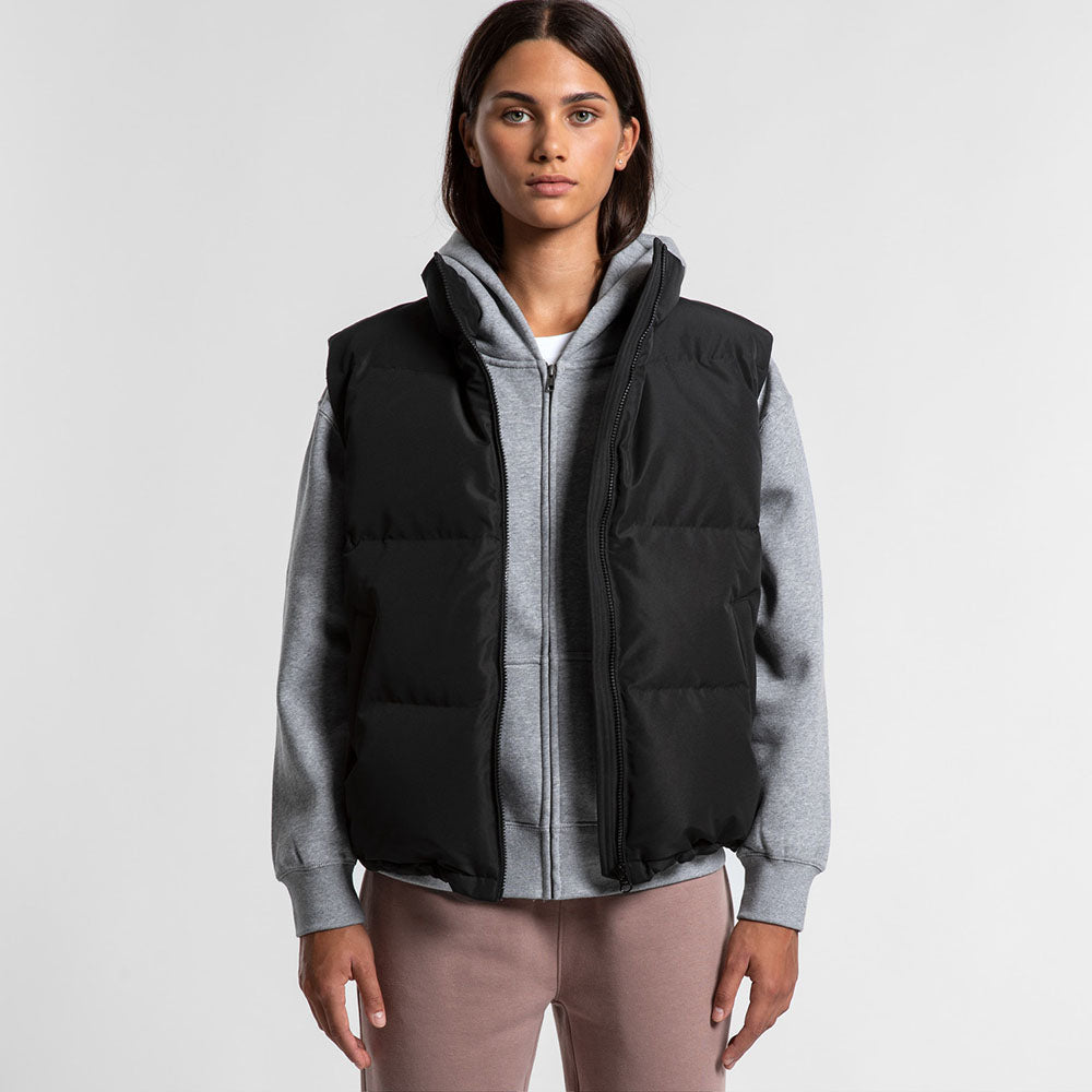 Woman's Puffer Vest- Workwear Branding Embroidery ｜Digital Printing