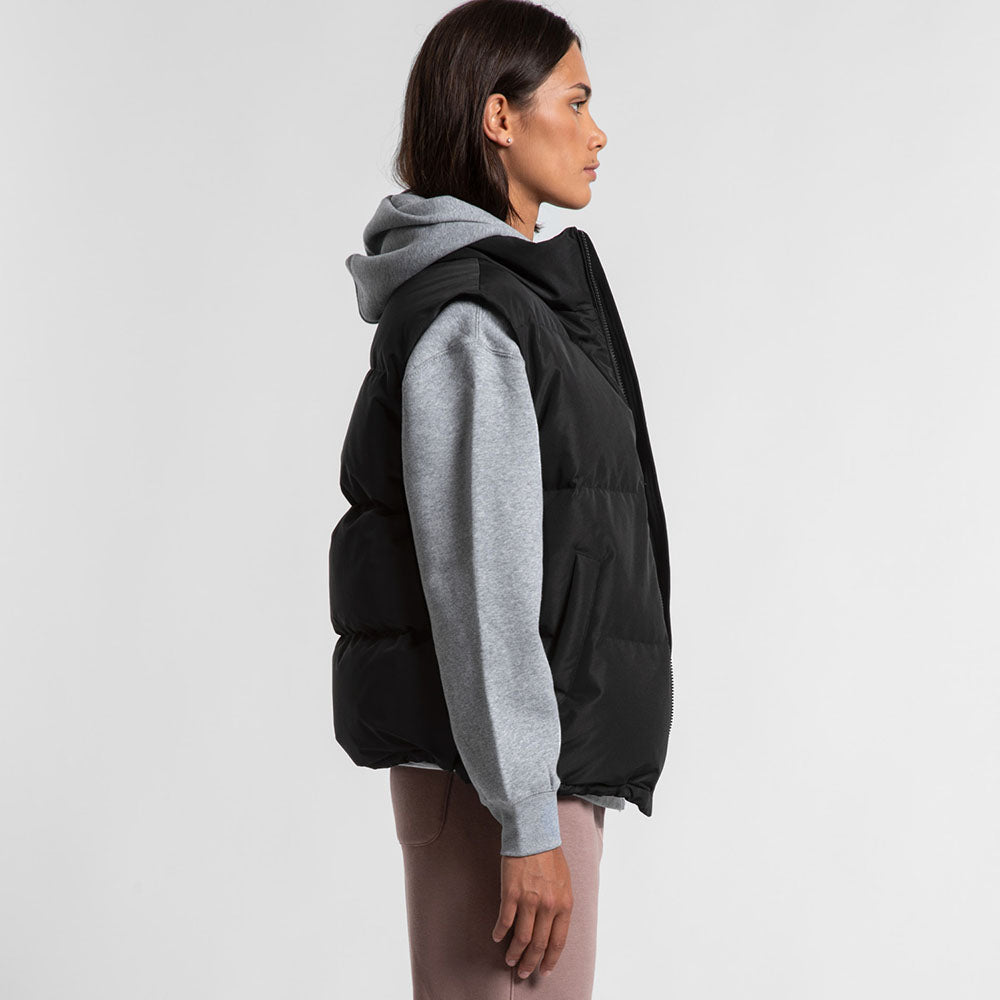 Woman's Puffer Vest- Workwear Branding Embroidery ｜Digital Printing