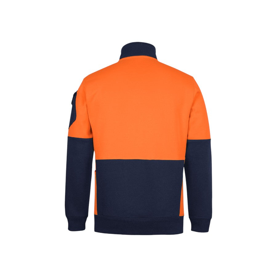 Hi-Vis 350gsm 1/2 zip trade fleece – custom embroidery, BrightenWear