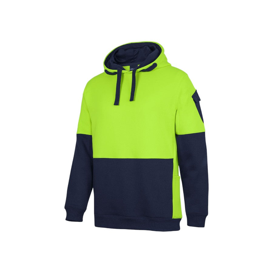 Hi-Vis 350gsm trade hoodie – custom embroidery, BrightenWear