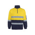 Hi Vis (D+N) 310 Cotton 1/2 Zip Fleece - Yellow/Navy