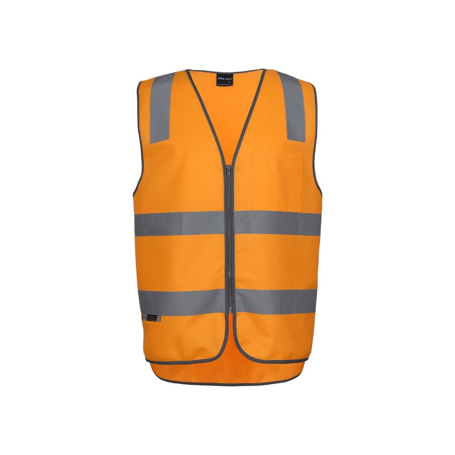 Aust. Rail (D+N) Zip Safety Vest - Orange