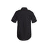 Epaulette work shirt in black, short sleeve