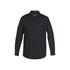 Epaulette work shirt in black, long sleeve