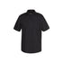 Epaulette work shirt in black, short sleeve