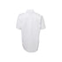Epaulette work shirt in white, short sleeve
