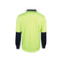 Hi Vis L/S Jacquard Polo - Lime/Navy