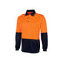 Hi Vis L/S Jacquard Polo - Orange/Navy