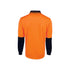 Hi Vis L/S Jacquard Polo - Orange/Navy