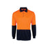 Hi Vis L/S Jacquard Polo - Orange/Navy