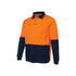 Hi Vis L/S Cotton Back Polo - Orange/Navy