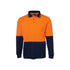 Hi Vis L/S Cotton Back Polo - Orange/Navy