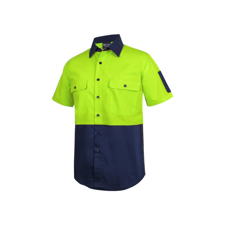 Hi-Vis ripstop short sleeve work shirt – custom embroidery, BrightenWear