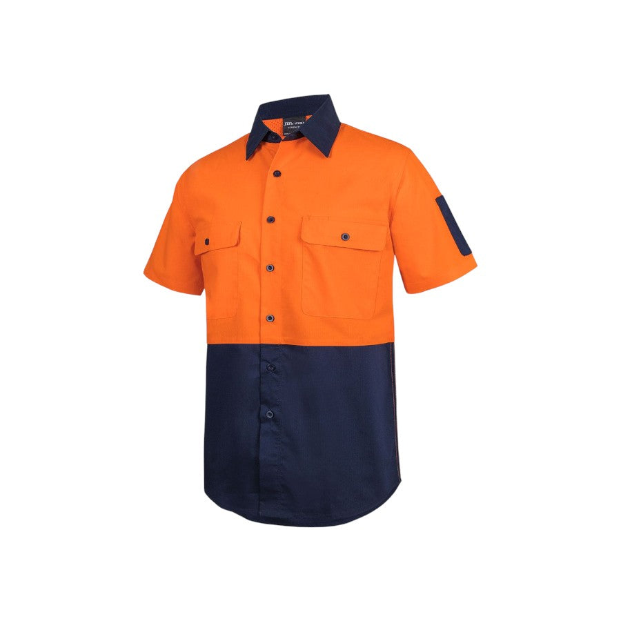 Hi-Vis ripstop short sleeve work shirt – custom embroidery, BrightenWear