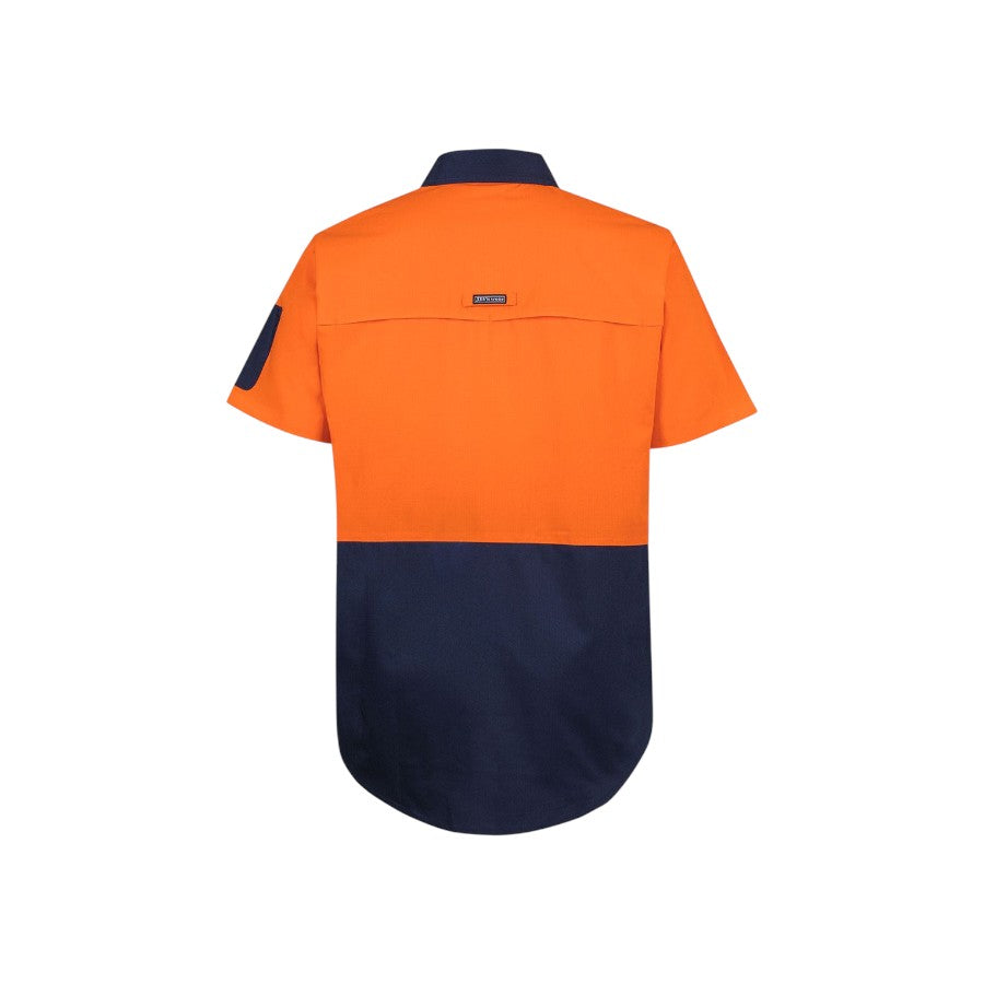 Hi-Vis ripstop short sleeve work shirt – custom embroidery, BrightenWear
