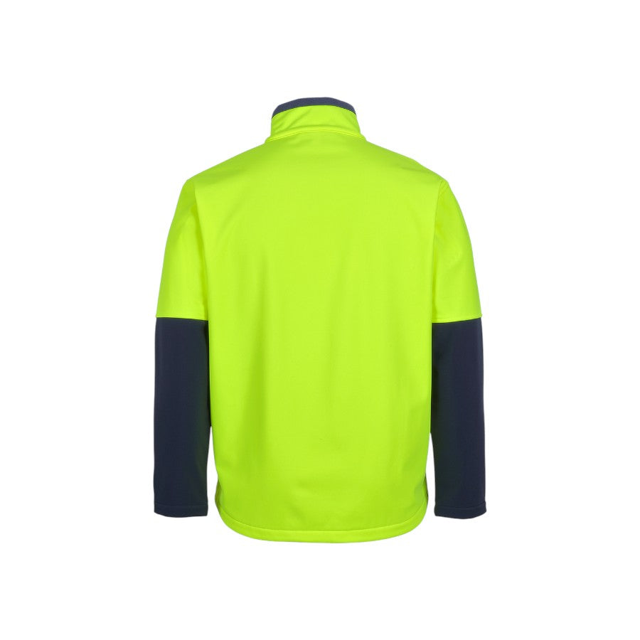 Hi Vis Three Layer Softshell Jacket - Lime/Navy
