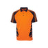 Hi Vis S/S Spider Polo - Orange/Navy