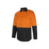 Hi Vis L/S Stretch Work Shirt - Orange/Black